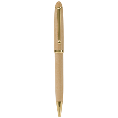 Maple engraved wooden ballpoint pen