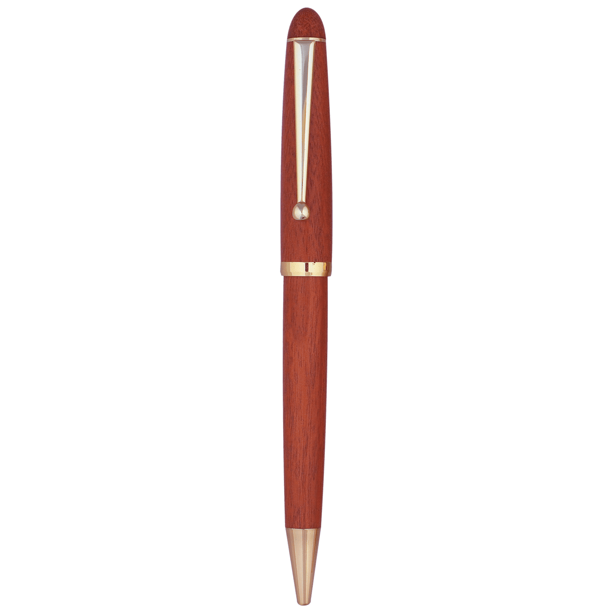 Rosewood engraved wooden ballpoint pen