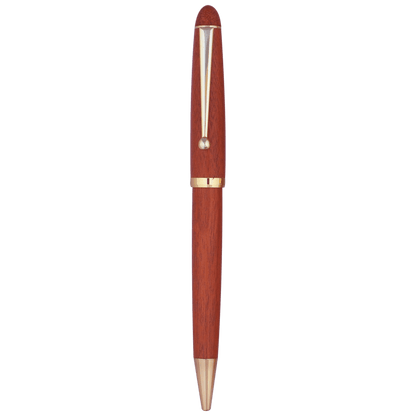 Rosewood engraved wooden ballpoint pen