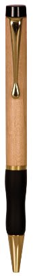 Maple engraved wooden pen with gripper