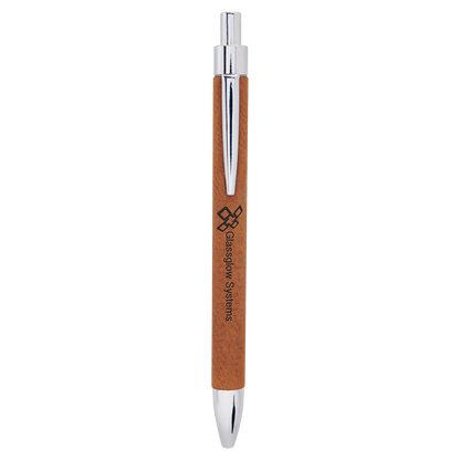Rawhide engraved leatherette pen