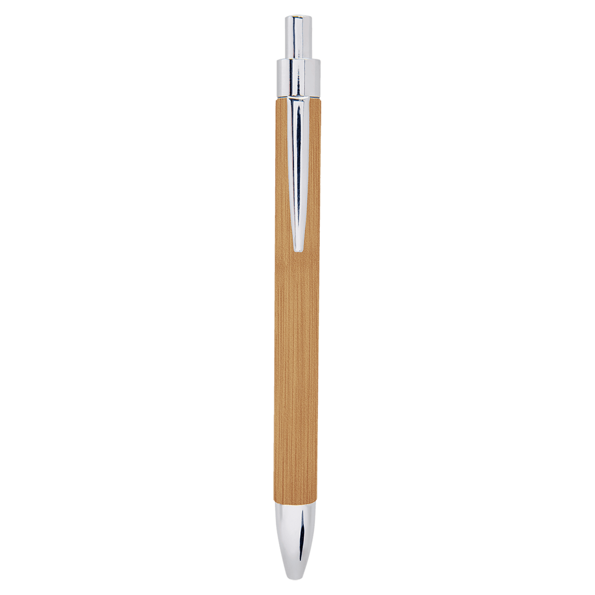 Bamboo color engraved leatherette pen, second view
