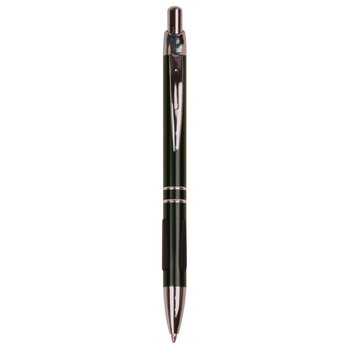Black engraved aluminum pen with gripper