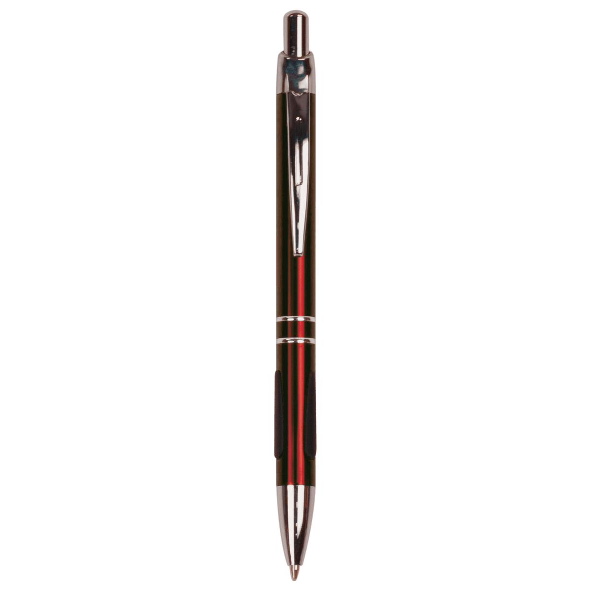 Burgundy engraved aluminum pen with gripper
