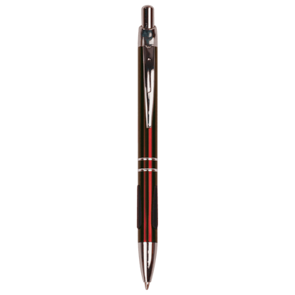 Burgundy engraved aluminum pen with gripper