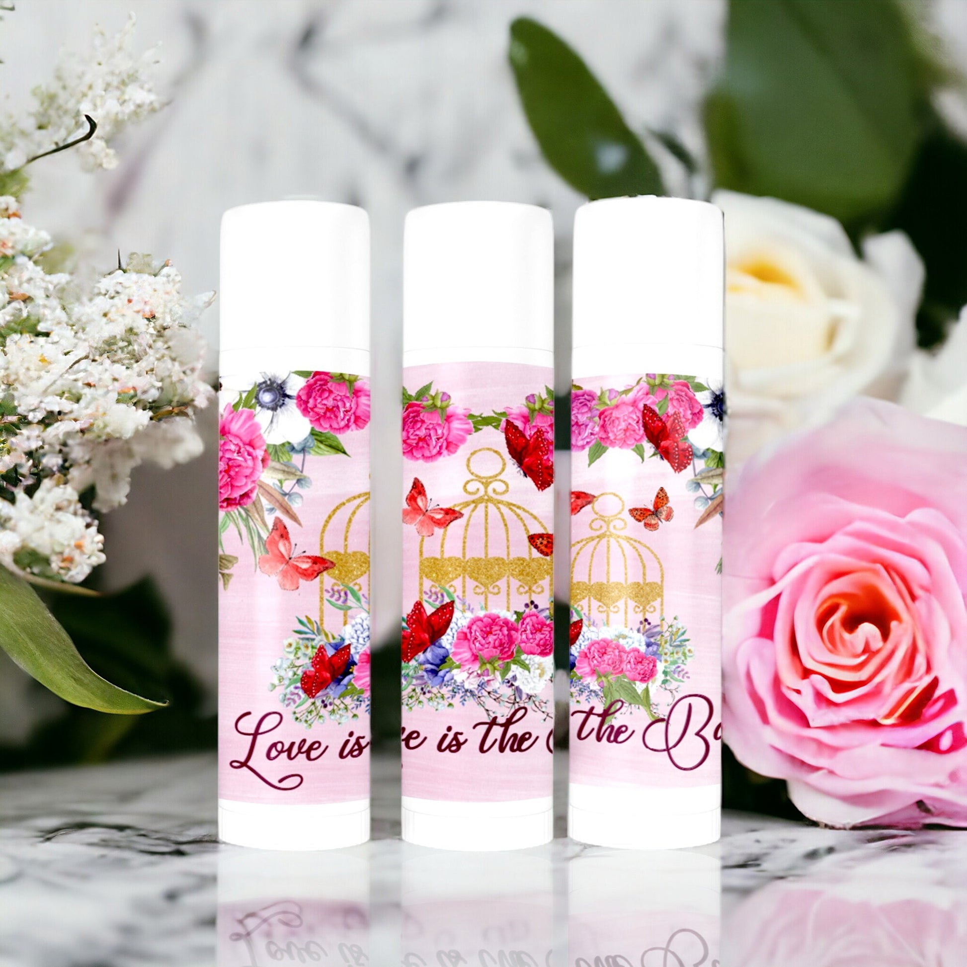 love is balm Butterfly Lip Balm Labels