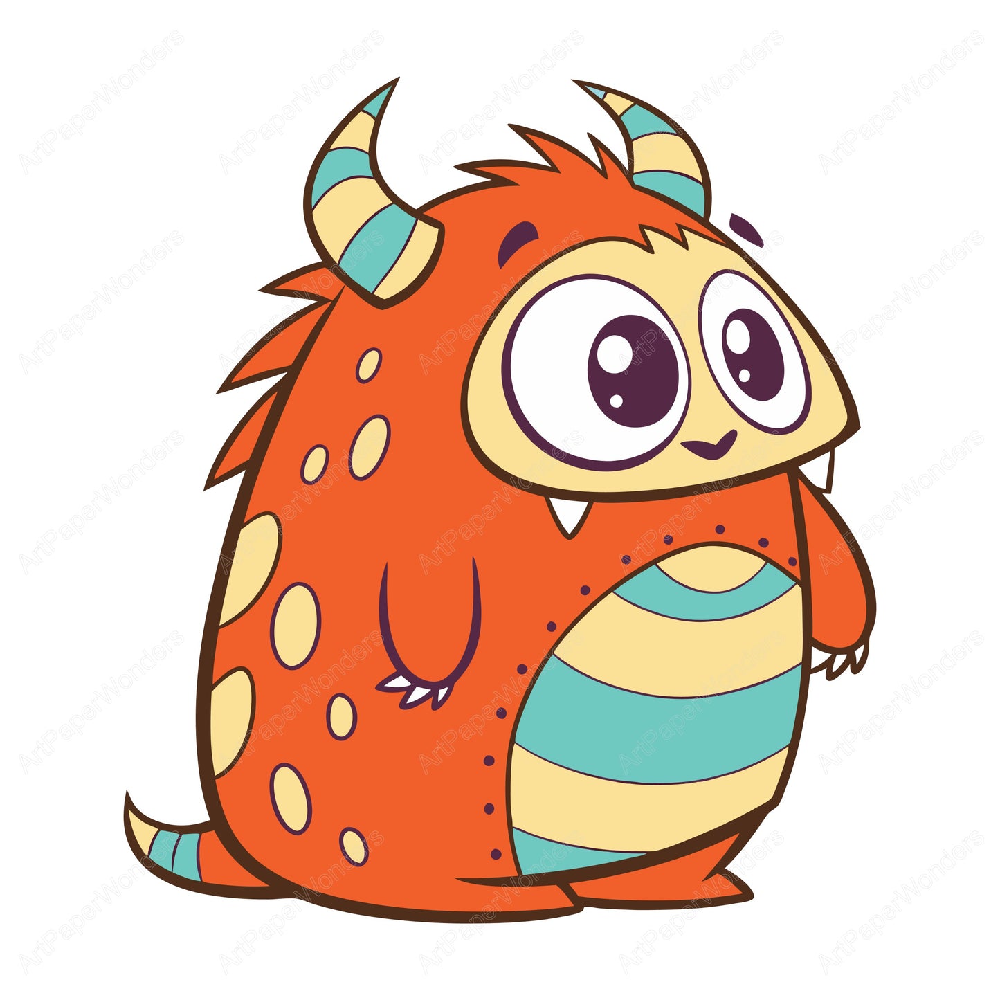 Cute Monster Vector Digital Cutting File