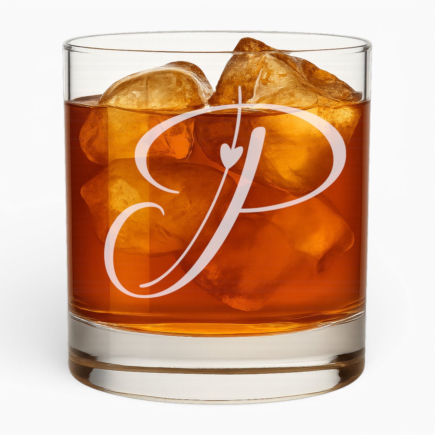 10.5 oz Love Letter Whiskey Glass - Romantic Engraved Design