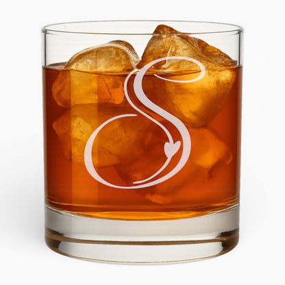 10.5 oz Love Letter Whiskey Glass - Romantic Engraved Design