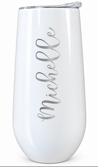 65 white 6 oz tumblers ( 2 sides )