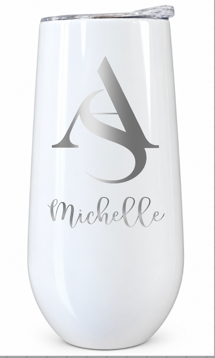 65 white 6 oz tumblers ( 2 sides )