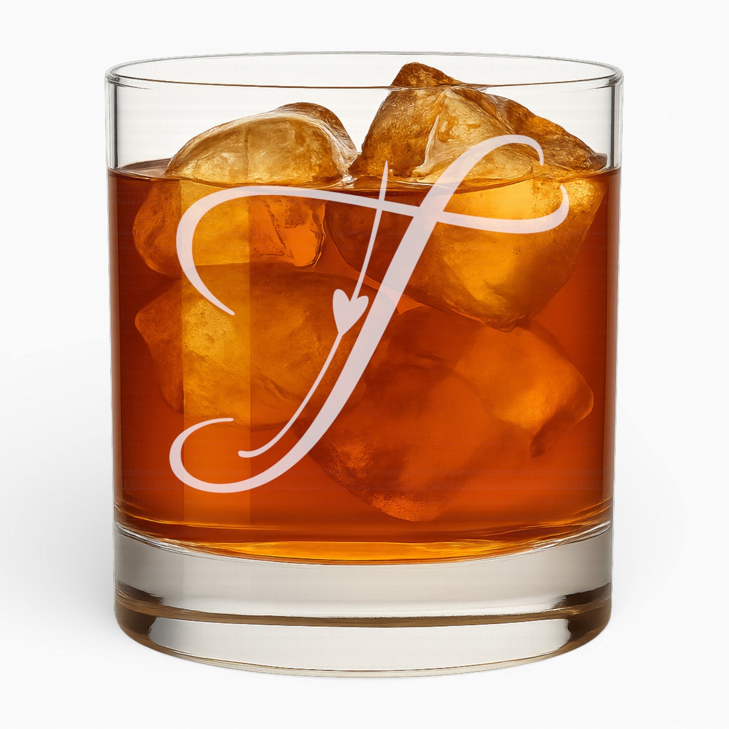 10.5 oz Love Letter Whiskey Glass - Romantic Engraved Design