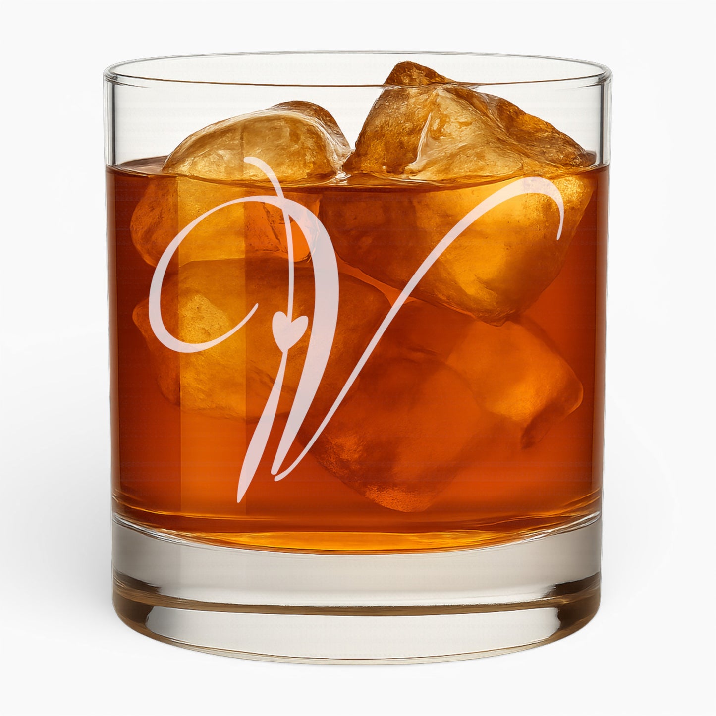 10.5 oz Love Letter Whiskey Glass - Romantic Engraved Design