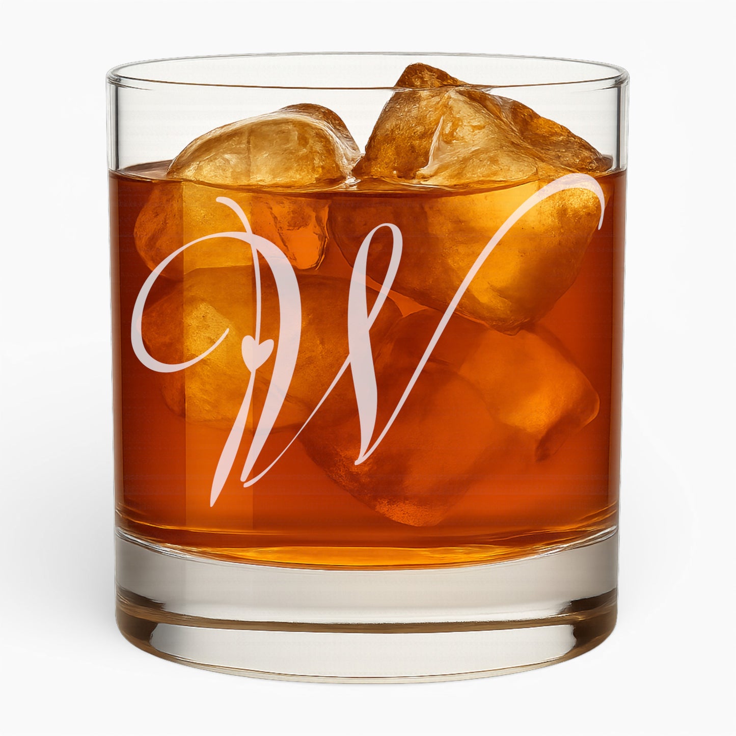 10.5 oz Love Letter Whiskey Glass - Romantic Engraved Design