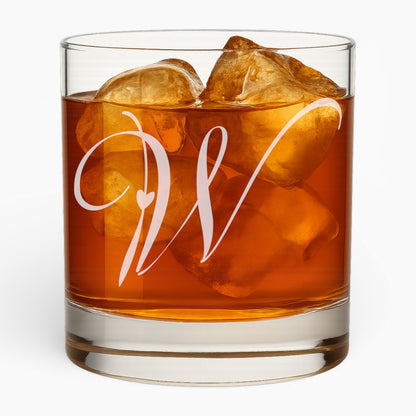 10.5 oz Love Letter Whiskey Glass - Romantic Engraved Design