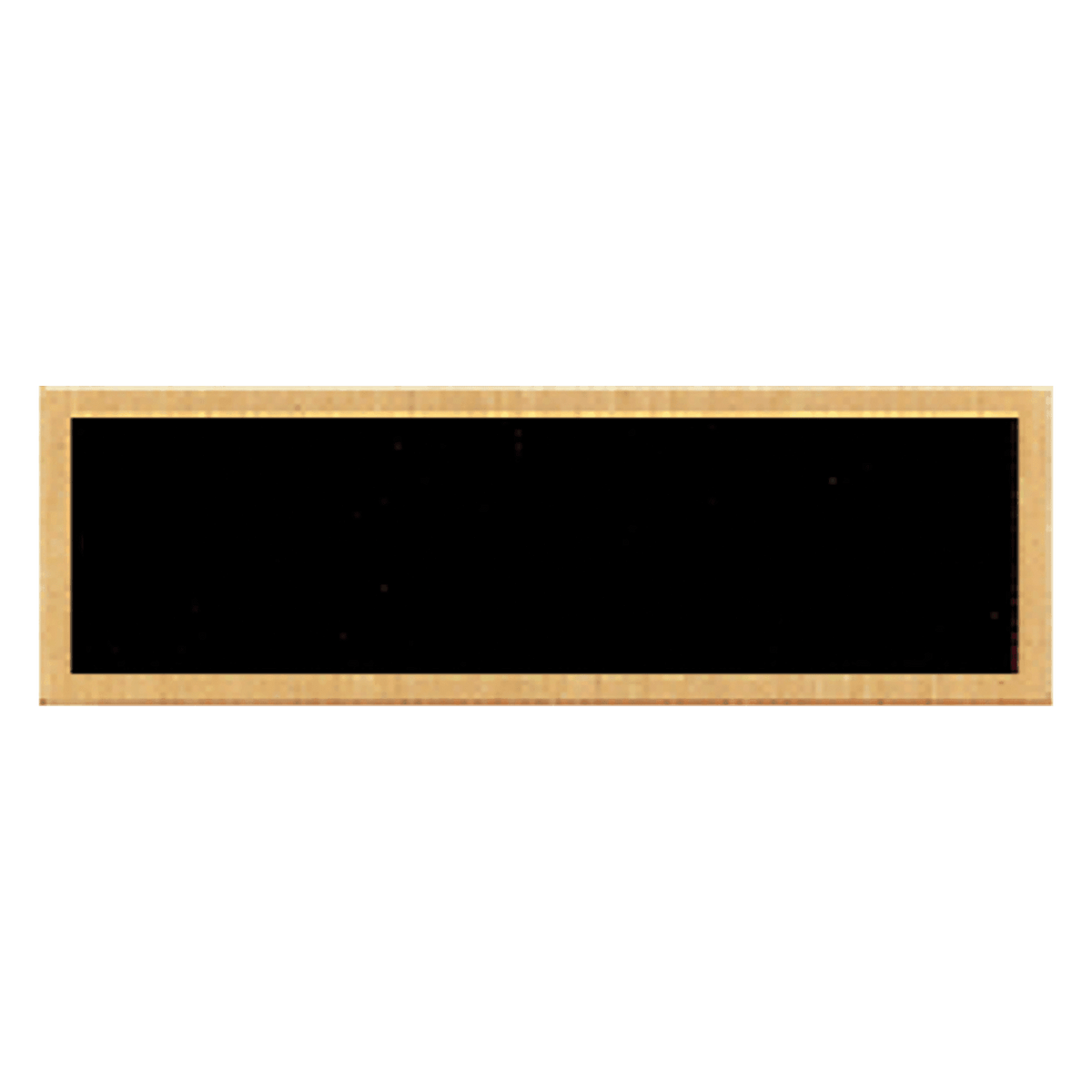 7/8" x 2 3/4" Black Plate with Gold Border and No Holes, custom laser engraved