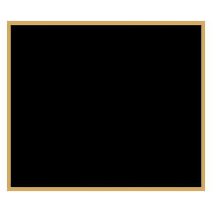 2 1/2" x 2 7/8" Black Laserable Brass Plaque Plate with Gold Border, custom laser engraved