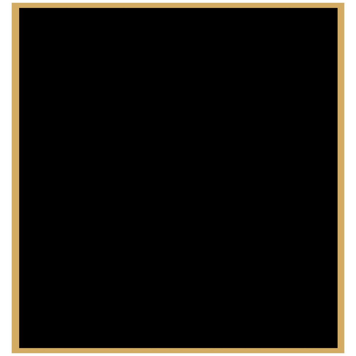 2 7/8" x 3" Black Laserable Brass Plaque Plate with Gold Border, custom laser engraved