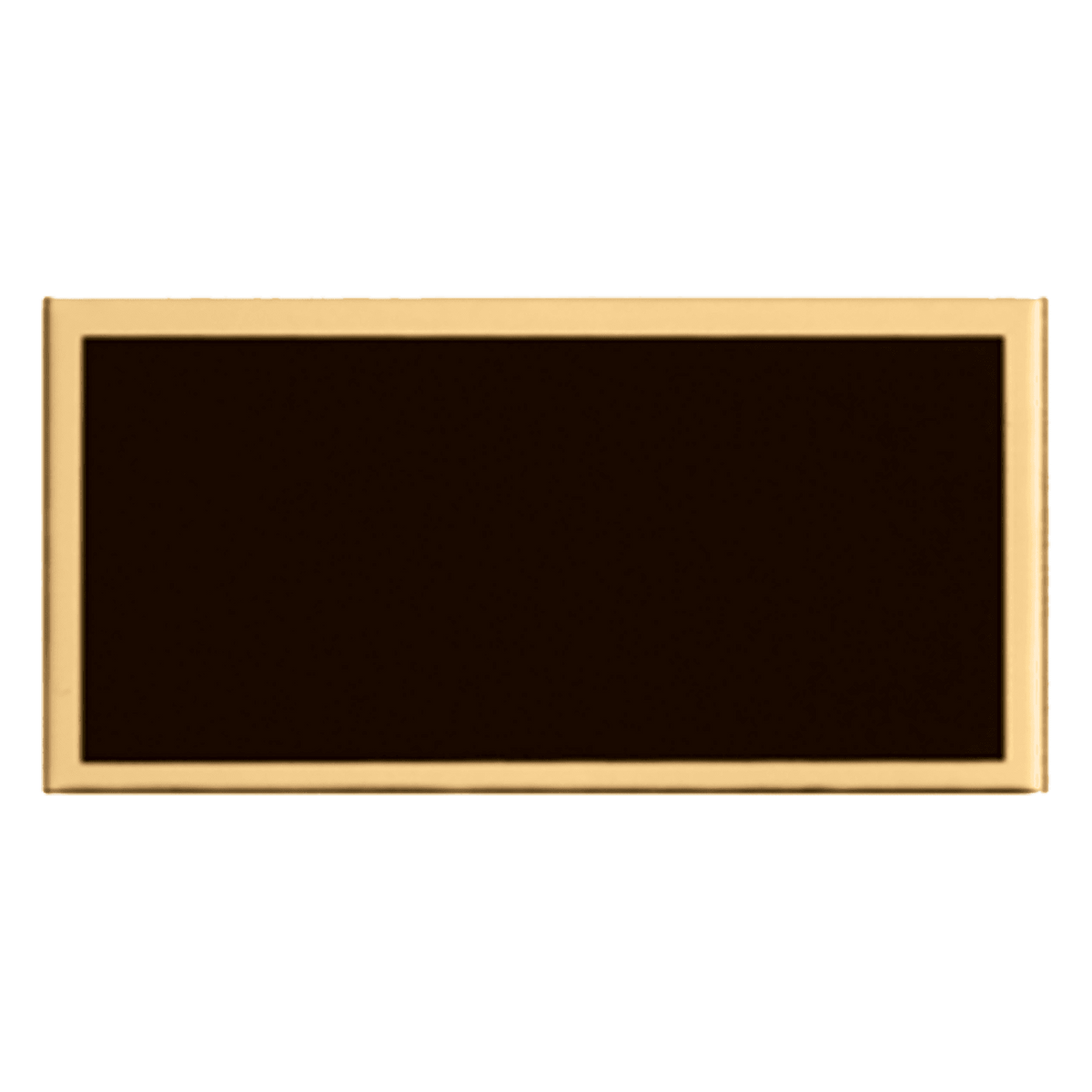1 1/2" x 3" Laserable Gold Aluminum Black Plate with Gold Border, custom laser engraved