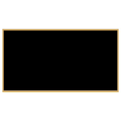 2 3/4" x 5" Black Laserable Brass Plaque Plate with Gold Border, custom laser engraved