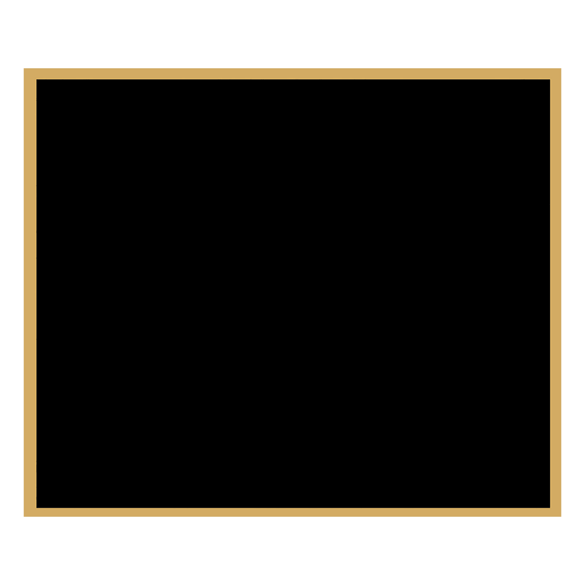 1 7/8" x 2 1/4" Black Laserable Brass Plaque Plate with Gold Border, custom laser engraved