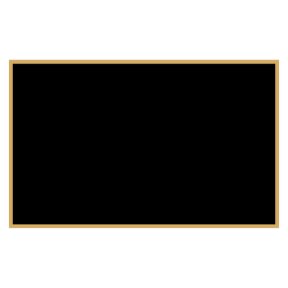 2" x 3 1/8" Black Laserable Brass Plaque Plate with Gold Border, custom laser engraved