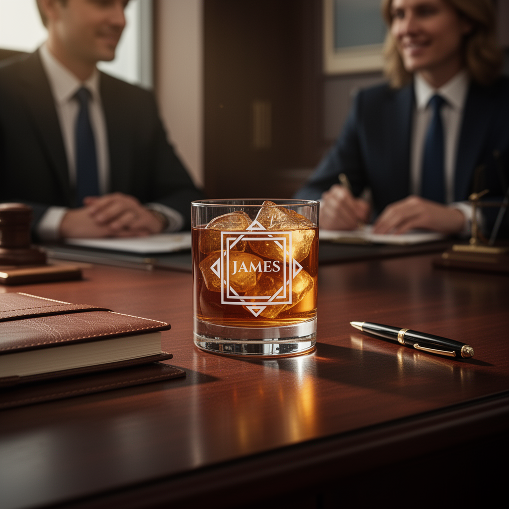 10.5 oz Custom Name Personalized Whiskey Glass - Engraved Bourbon Scotch Glass – Gift Him, Groomsmen, Father’s Day, Birthday, Anniversary
