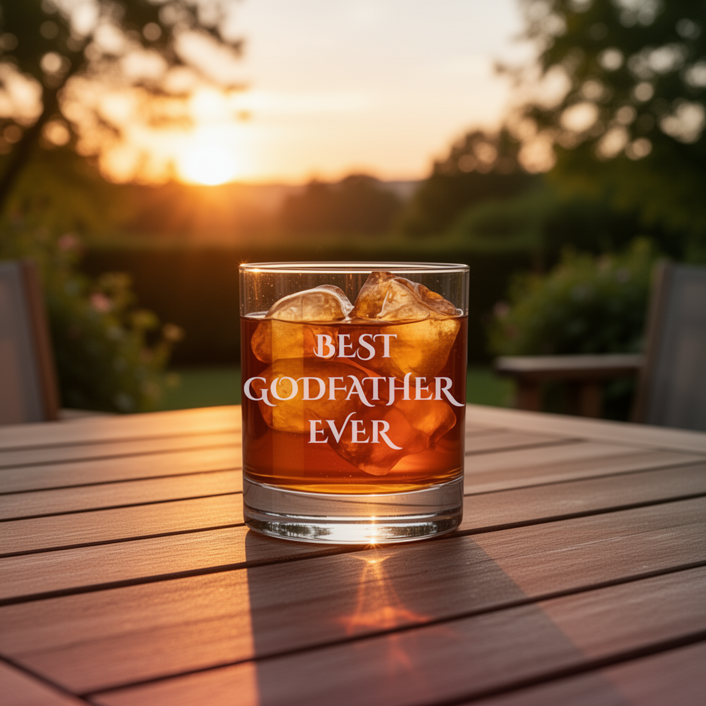 Engraved Godfather Whiskey Glass – Best Godfather Ever 10.5 oz Old Fashioned Glass
