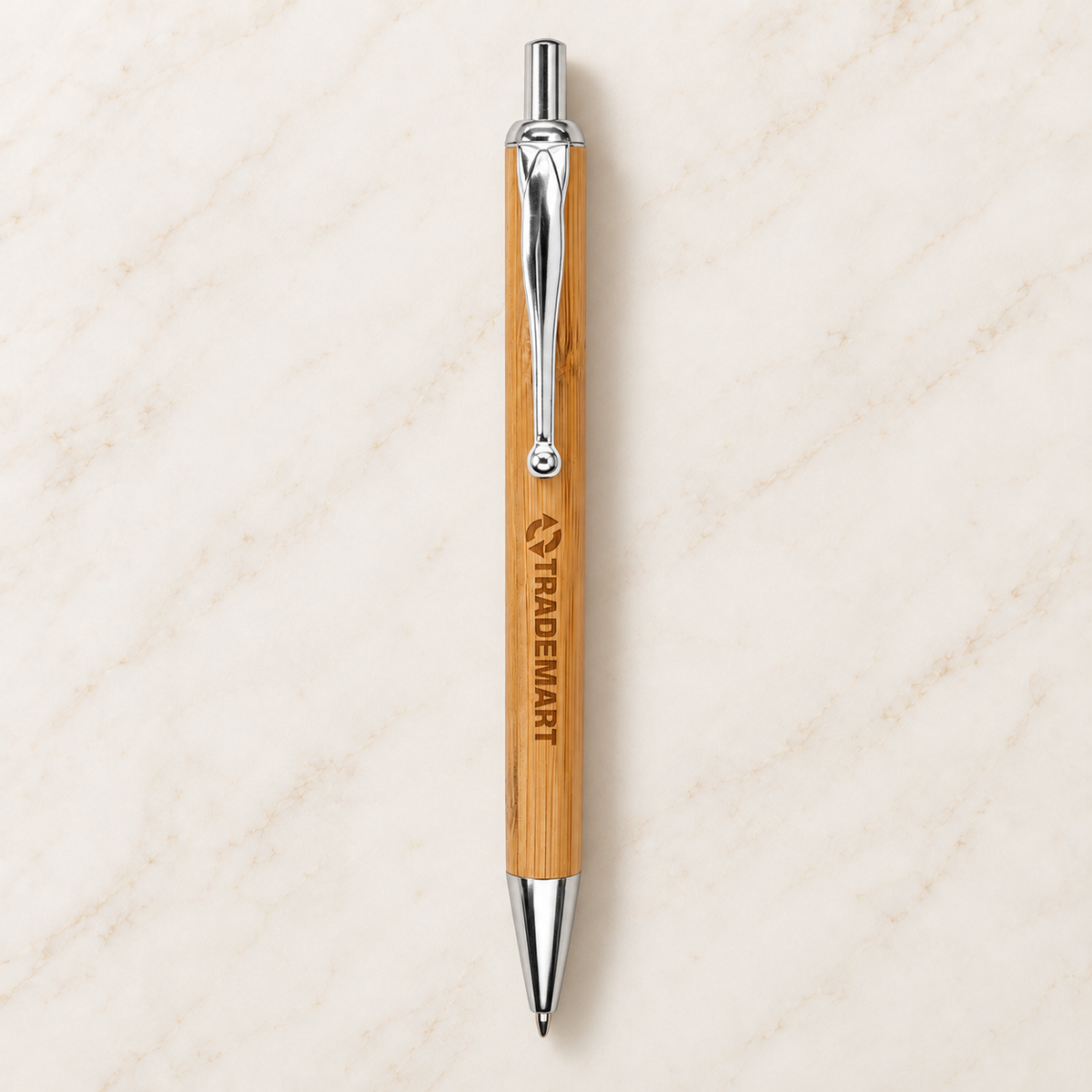 Engraved Bamboo Pen — Personalized Click Pen with Name or Logo