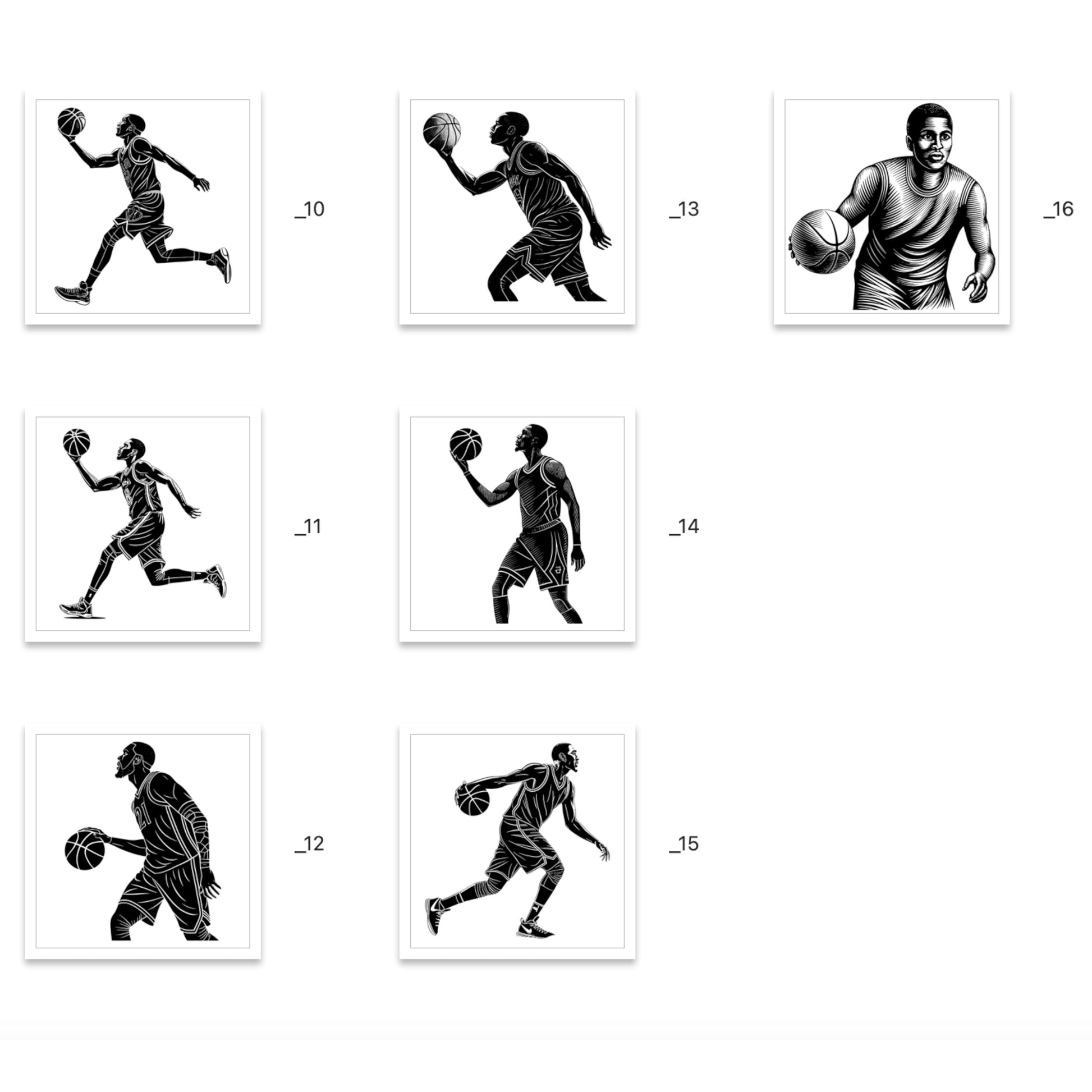 afro man basketball clipart digital