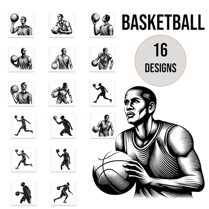 basketball clipart digital