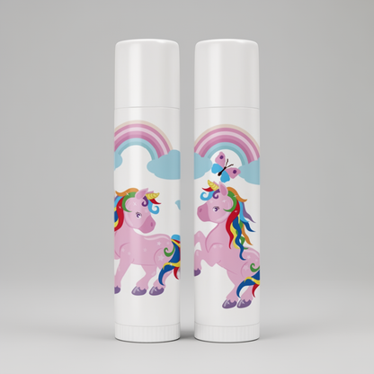 Unicorn baby girl lip balm labels baby shower party favor