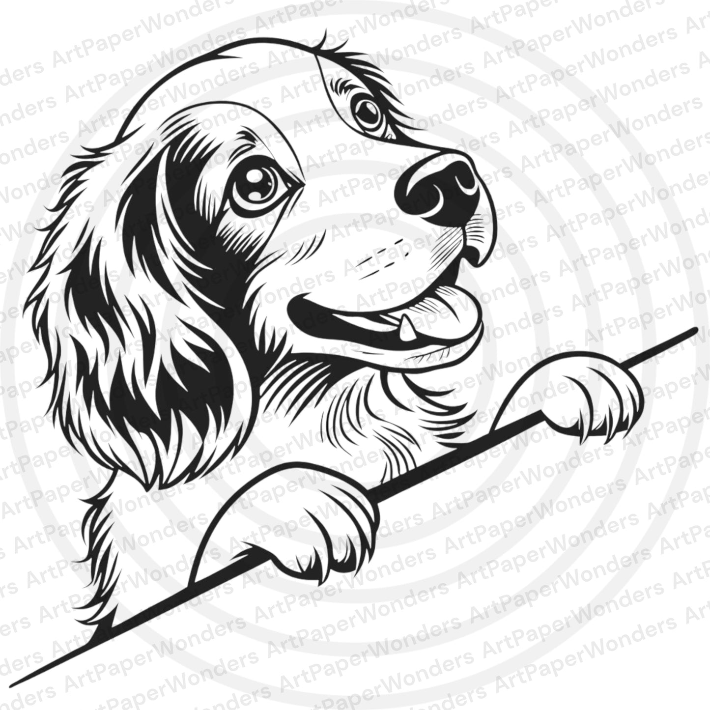 cocker spaniel dog digital cut files