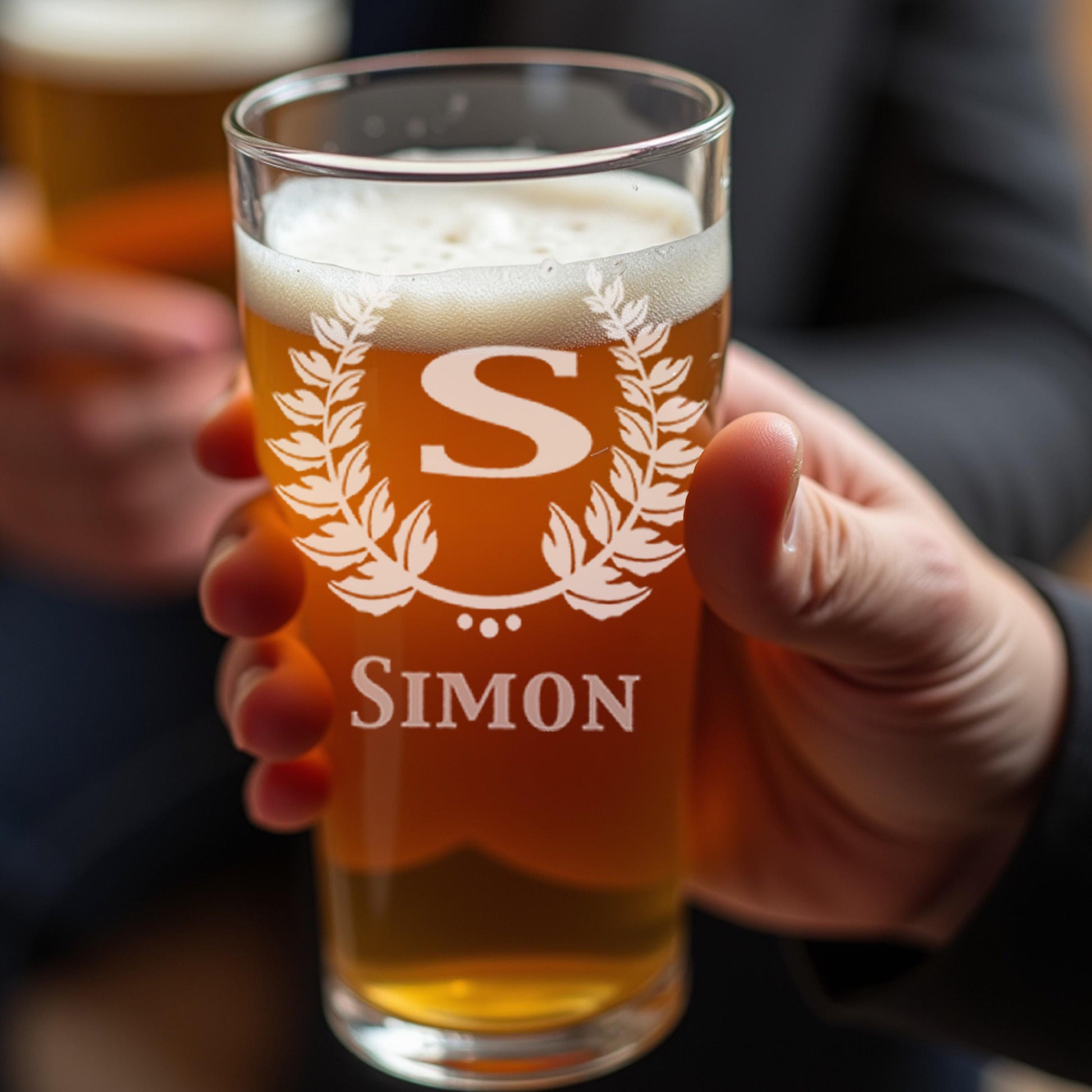 Beer Pint Glass 16 Oz Personalized Laser Engraved