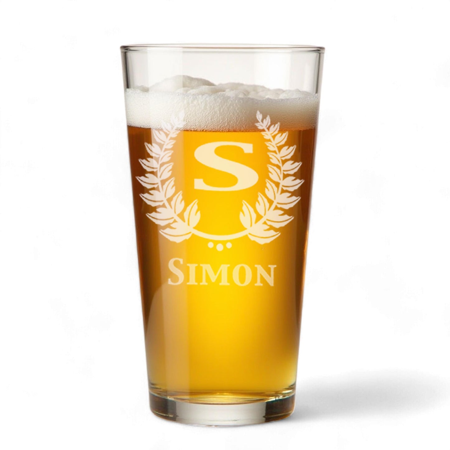 Beer Pint Glass 16 Oz Personalized Laser Engraved