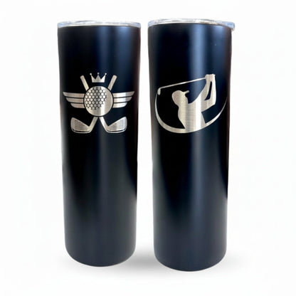 personalized laser engraved tumbler for golf lovers