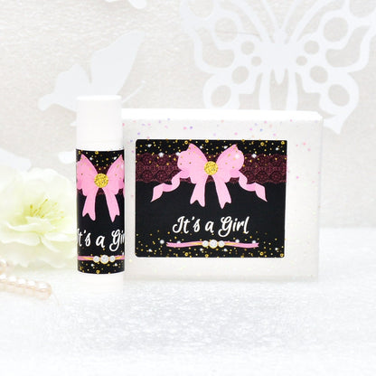 30 Baby Shower Lip Balm Labels: Personalized Chapstick Stickers