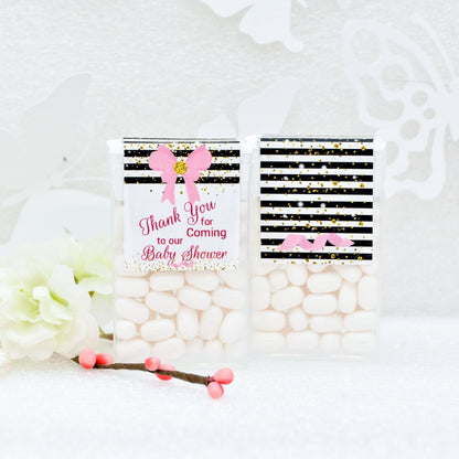 Baby Shower Tic Tac Labels, Girl Baby Shower Tic Tac Labels, Tic Tac Favors