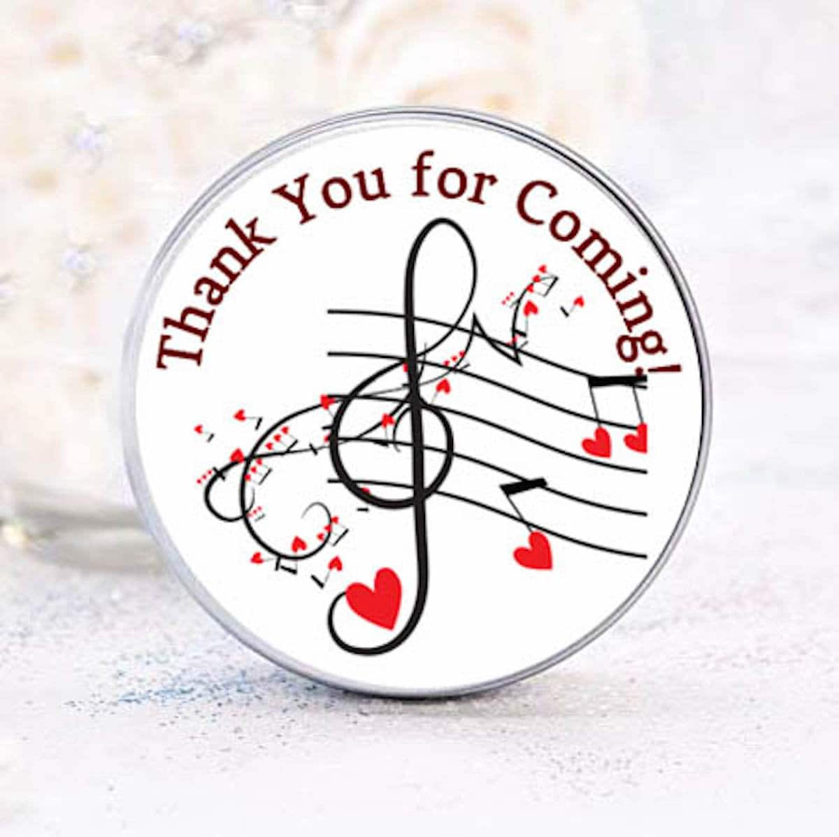 Music Birthday Wedding Favor Labels, Music Baby Shower Gift Stickers