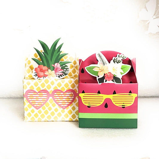 12 Tropical Watermelon Birthday Favor Gift Boxes