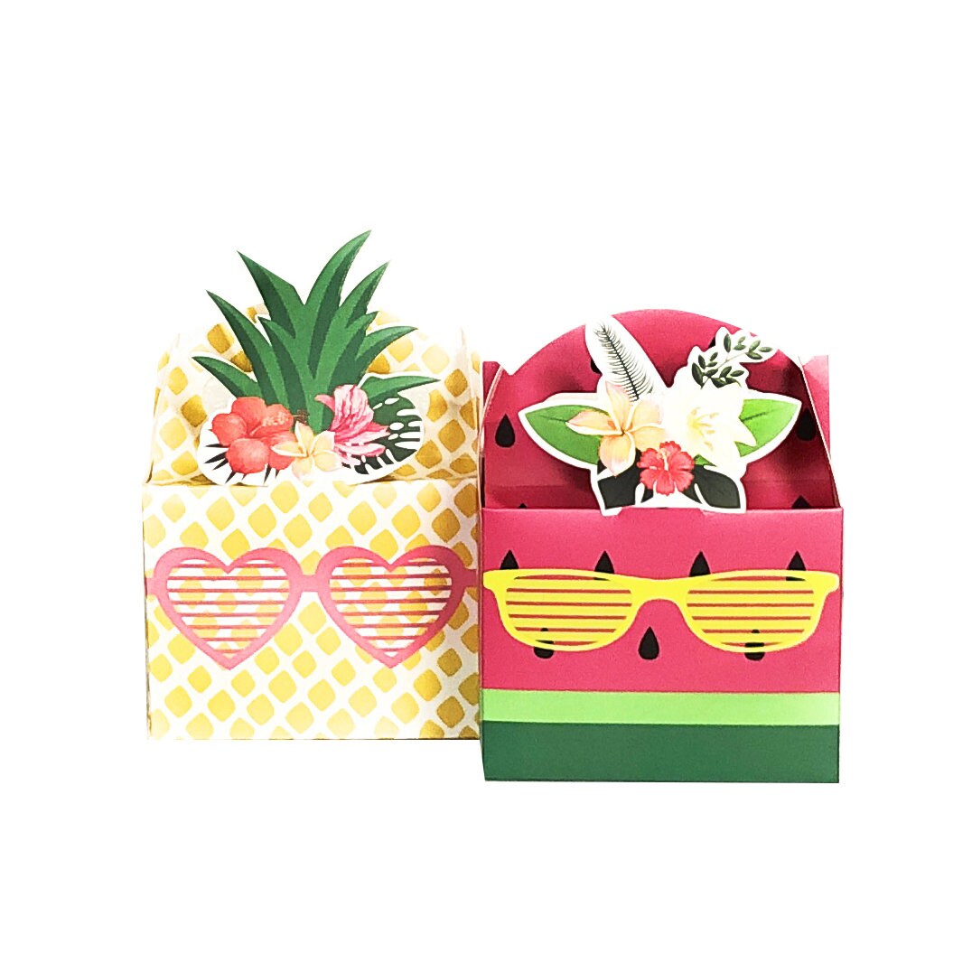 12 Tropical Watermelon Birthday Favor Gift Boxes
