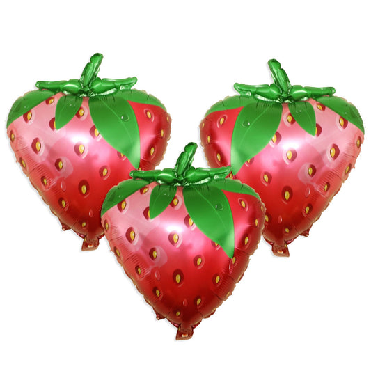 3 Strawberry Birthday Party Balloons Decoration