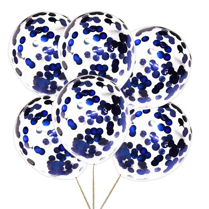 Deep Blue Foil Confetti Balloons 11" Party Decoration, Birthday Bridal Baby Shower Birthday Party Supply