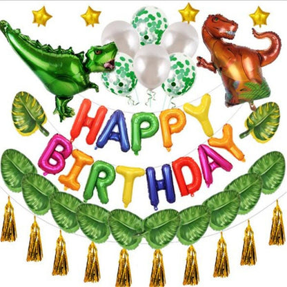 Dinosaur Happy Birthday Balloon Banner Decor Dragon Kit