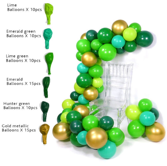 Green Gold Balloons Garland Kit Safari Zoo Baby Shower Birthday Arch