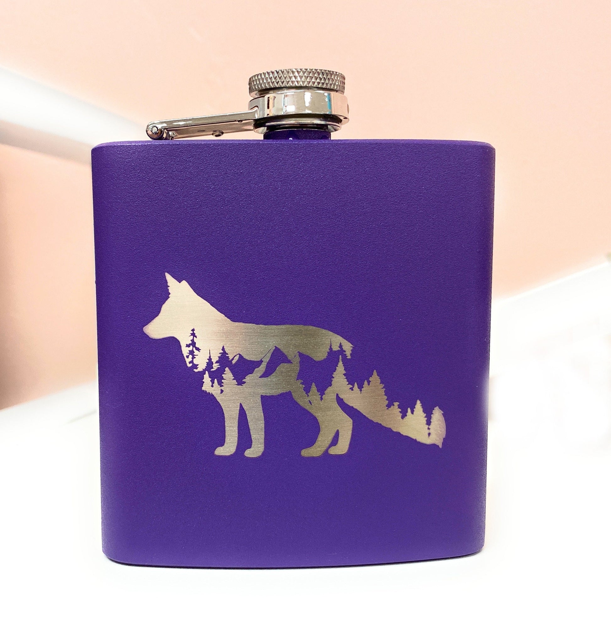 Moose Mountain Pink Flask Gift Whiskey Drinking