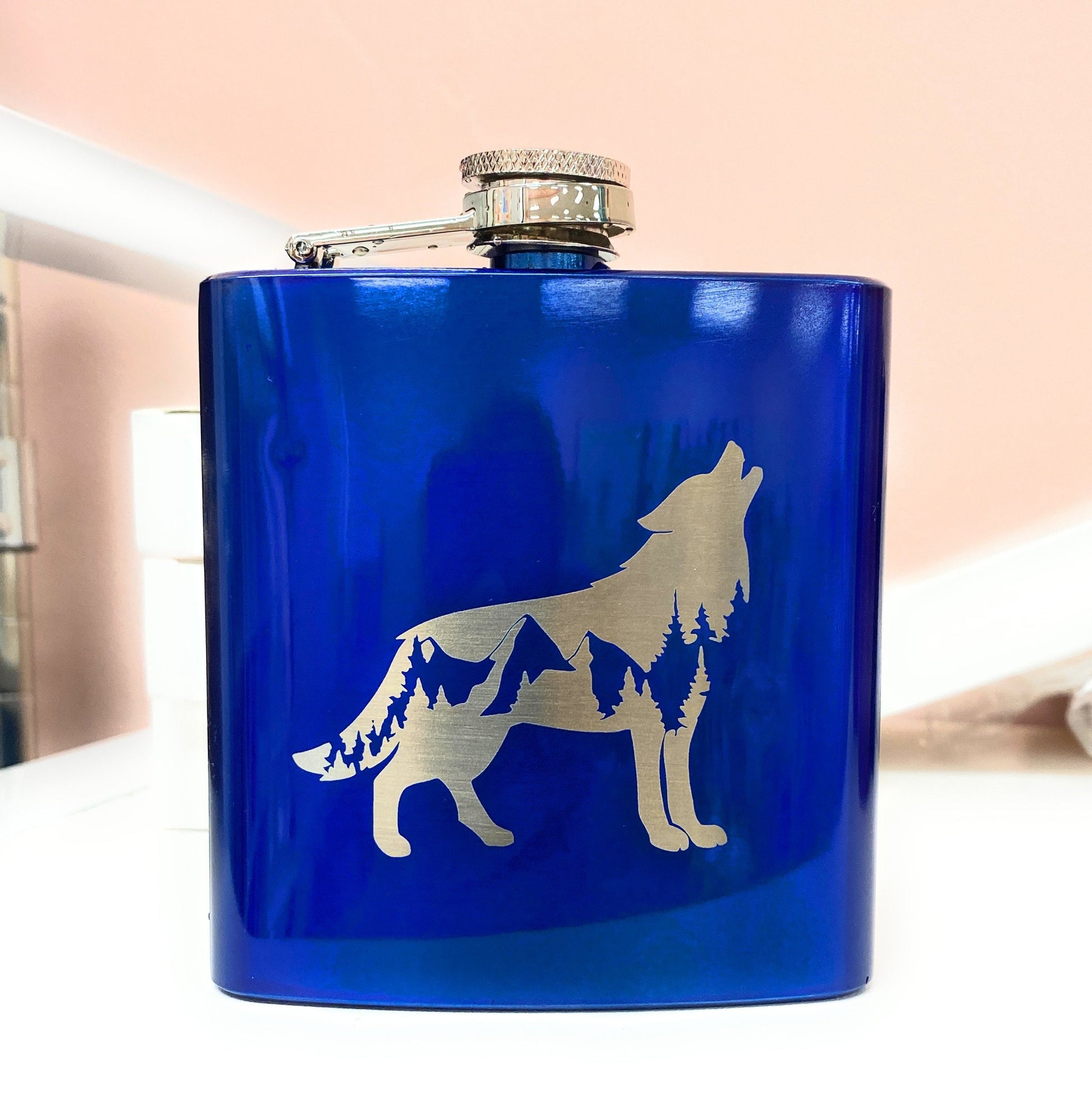 Moose Mountain Pink Flask Gift Whiskey Drinking