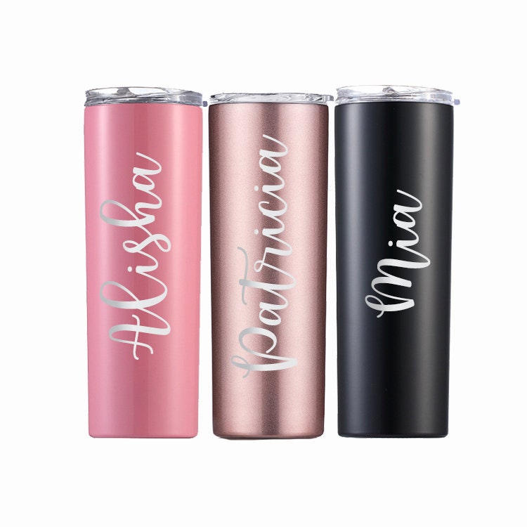 Custom Tumblers with Names, 20 oz | Bridesmaid & Employee Gifts