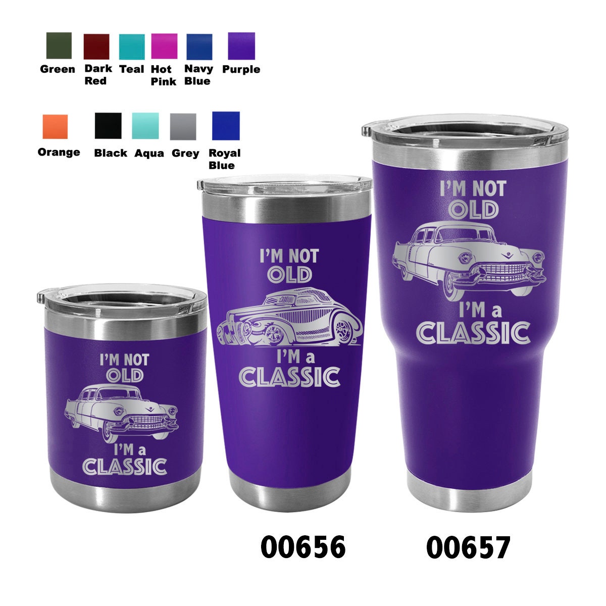 Engraved Classic Retro Car Travel Mug Gift 20 Oz