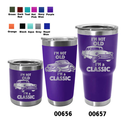 Engraved Classic Retro Car Travel Mug Gift 20 Oz